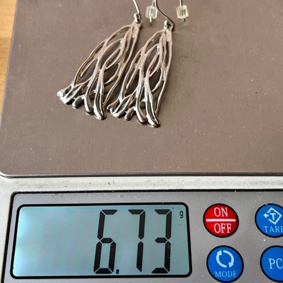 HAGIT GORALI 925 STERLING SILVER SCULPTED LONG DANGLE DROP EARRINGS BRAND NEW - Picture 10 of 16